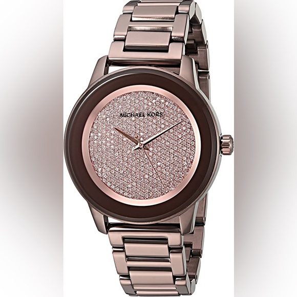 Michael Kors Kinley brown watch with crystals. Excellent condition. - Picture 1 of 4